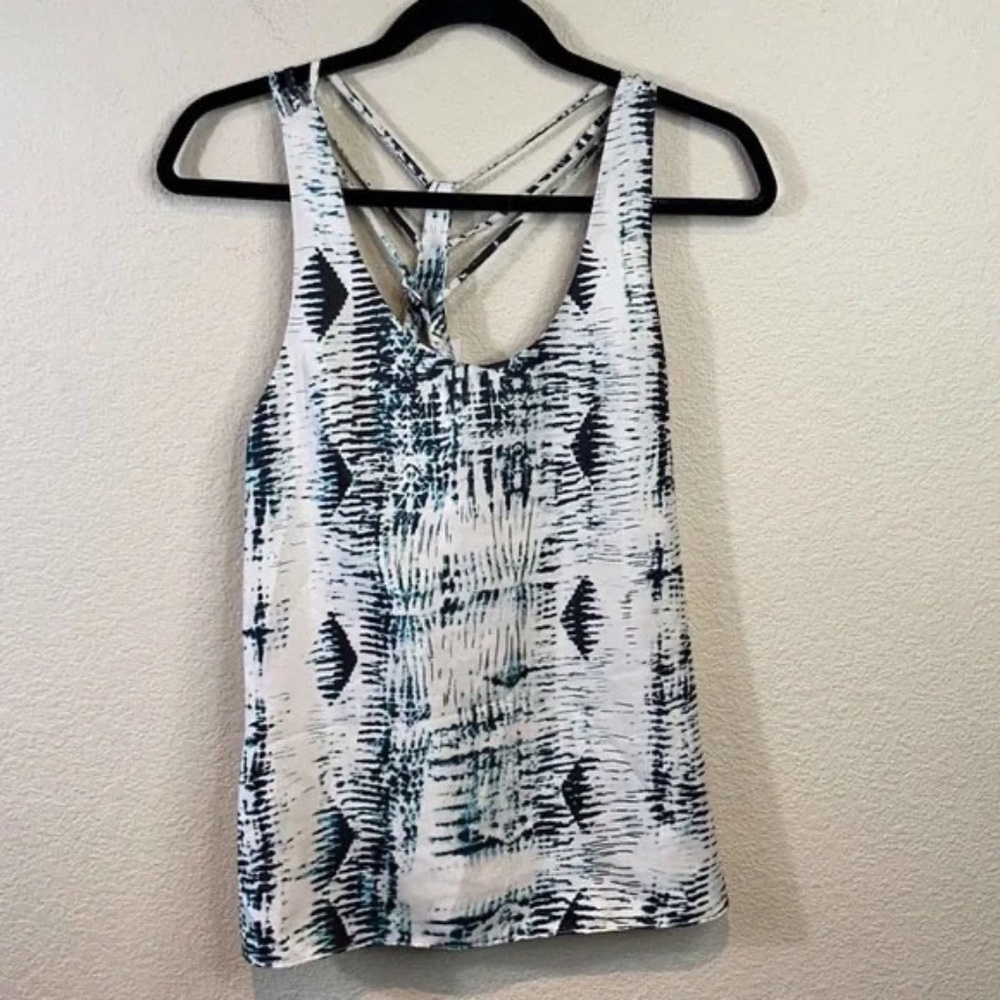 Parker Racerback Black and White Tank Top